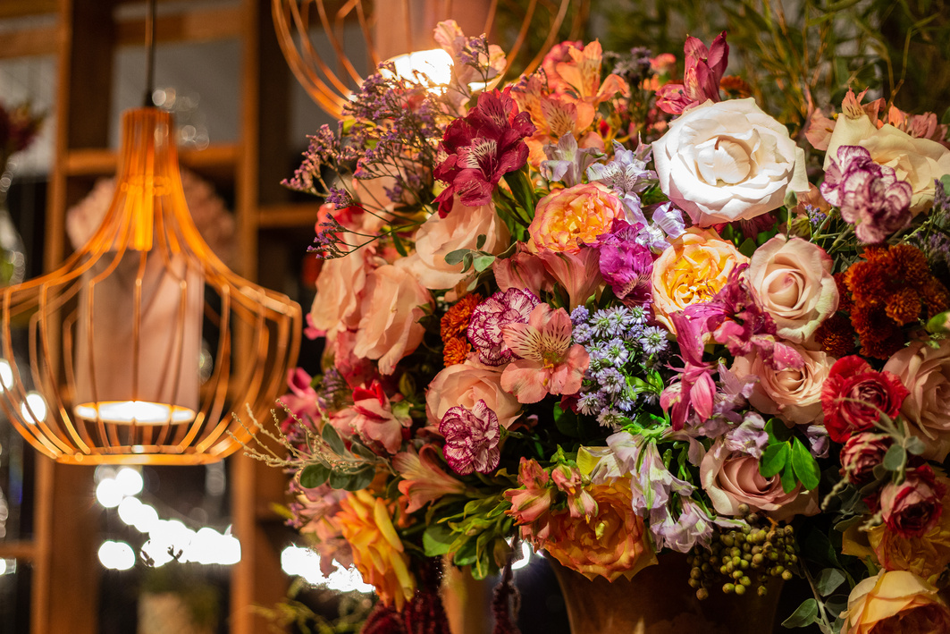 Flowers in event decoration.